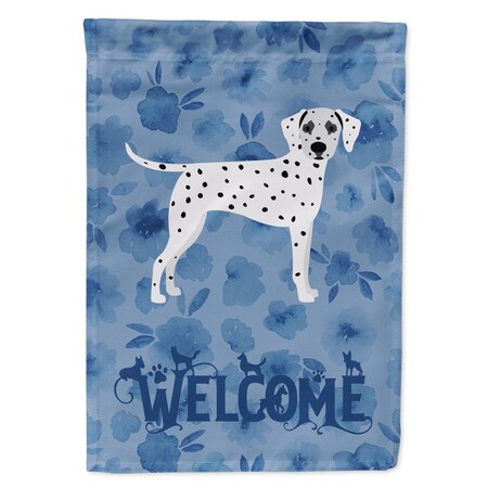 Carolines Treasures 28 x 0.01 x 40 in. Dalmatian Welcome Flag Canvas House Size CK6074CHF